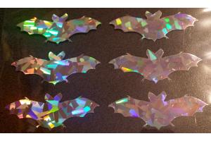 6 Buegelpailletten Fledermaeuse Hologramm splitt